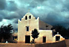 Threatning skies at Laguna Mission,  Laguna Pueblo, northern New Mexico.